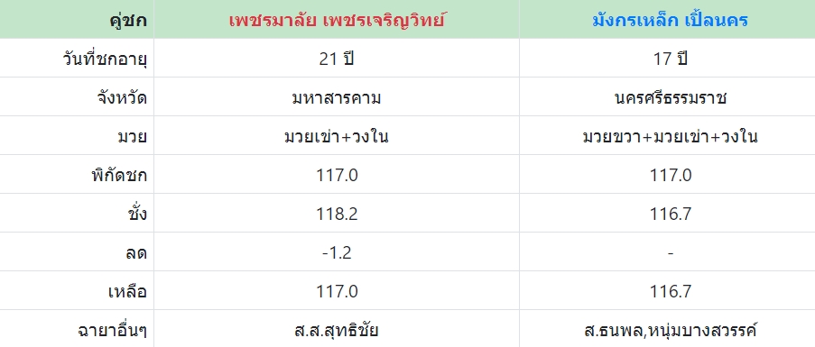 เซียนมวย เพชรมาลัย VS มังกรเหล็ก