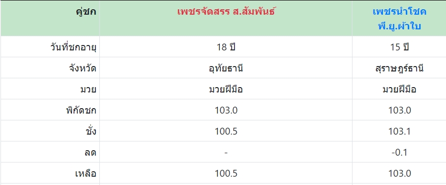 เซียนมวย เพชรจัดสรร